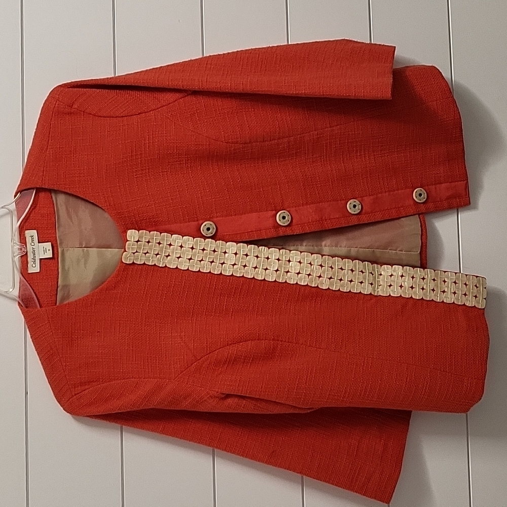 Coldwater Creek Orange Blazer - Picture 2 of 5